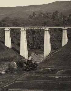 Brug over de Tjikolang, Java