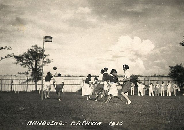 Korfbalwedstrijd Bandoeng-Batavia, 1936