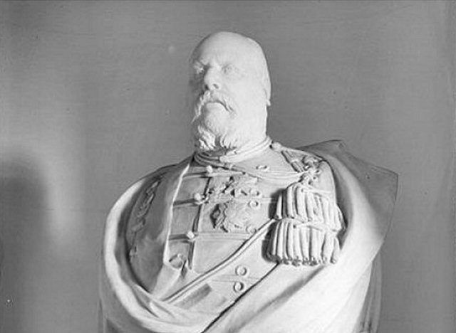 Borstbeeld van Koning Willem III, bewaard te paleis Soestdijk.