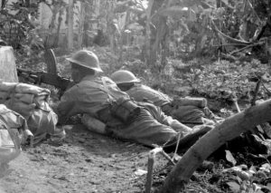 Britse soldaten in gevecht met Indonesiërs