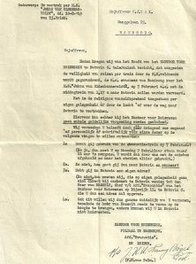 Brief van het hoofd evacuatiebureau aan de moeder van de auteur, 1949.