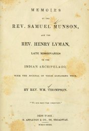 Memoirs Lyman and Munson, 1839