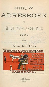 Kleian´s Nieuw Adresboek 1906, voorblad