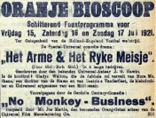 Advertentie voor Joe Martin-film in Sumatra Post (1921)