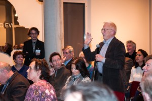 P.J. Drooglever tijdens het debat