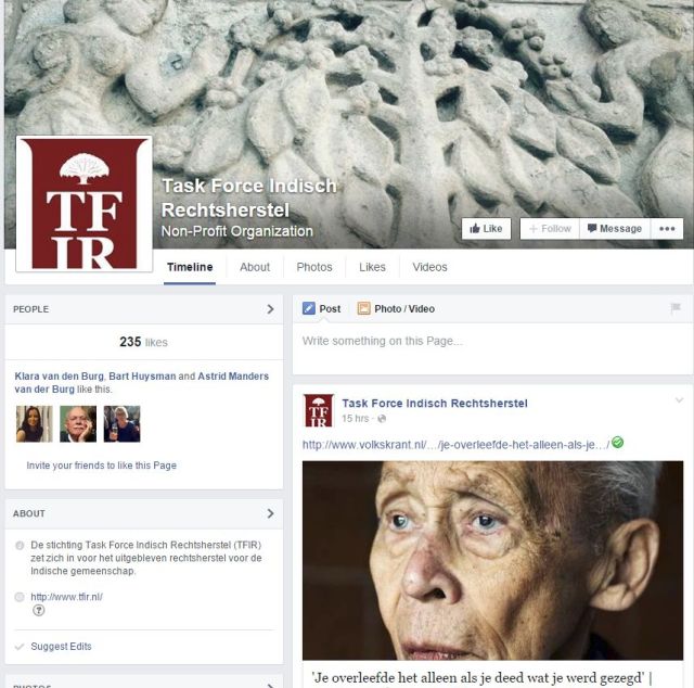 Facebook pagina TFIR