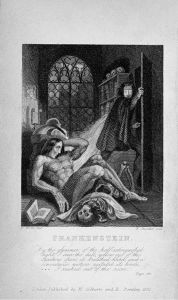 19e eeuwse afbeelding van het monster van Frankenstein