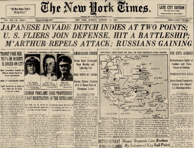 New York Times, 12 januari 1942