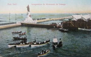 Onthulling van het standbeeld van De Lesseps