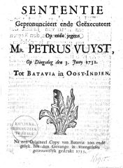 Vonnis Petrus Vuyst, 1732