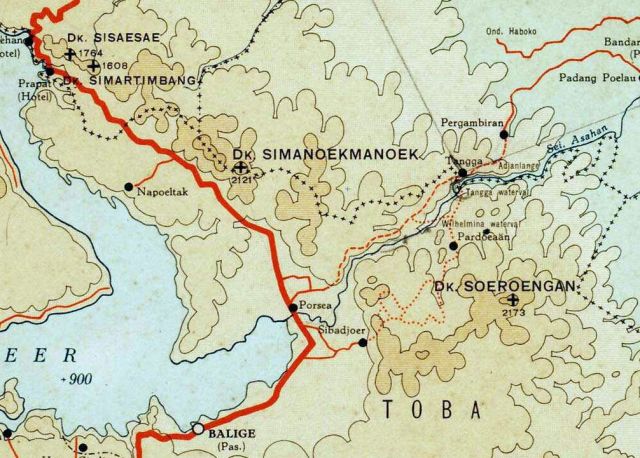 Het ontstaan van de Asahan, in Toba Meer